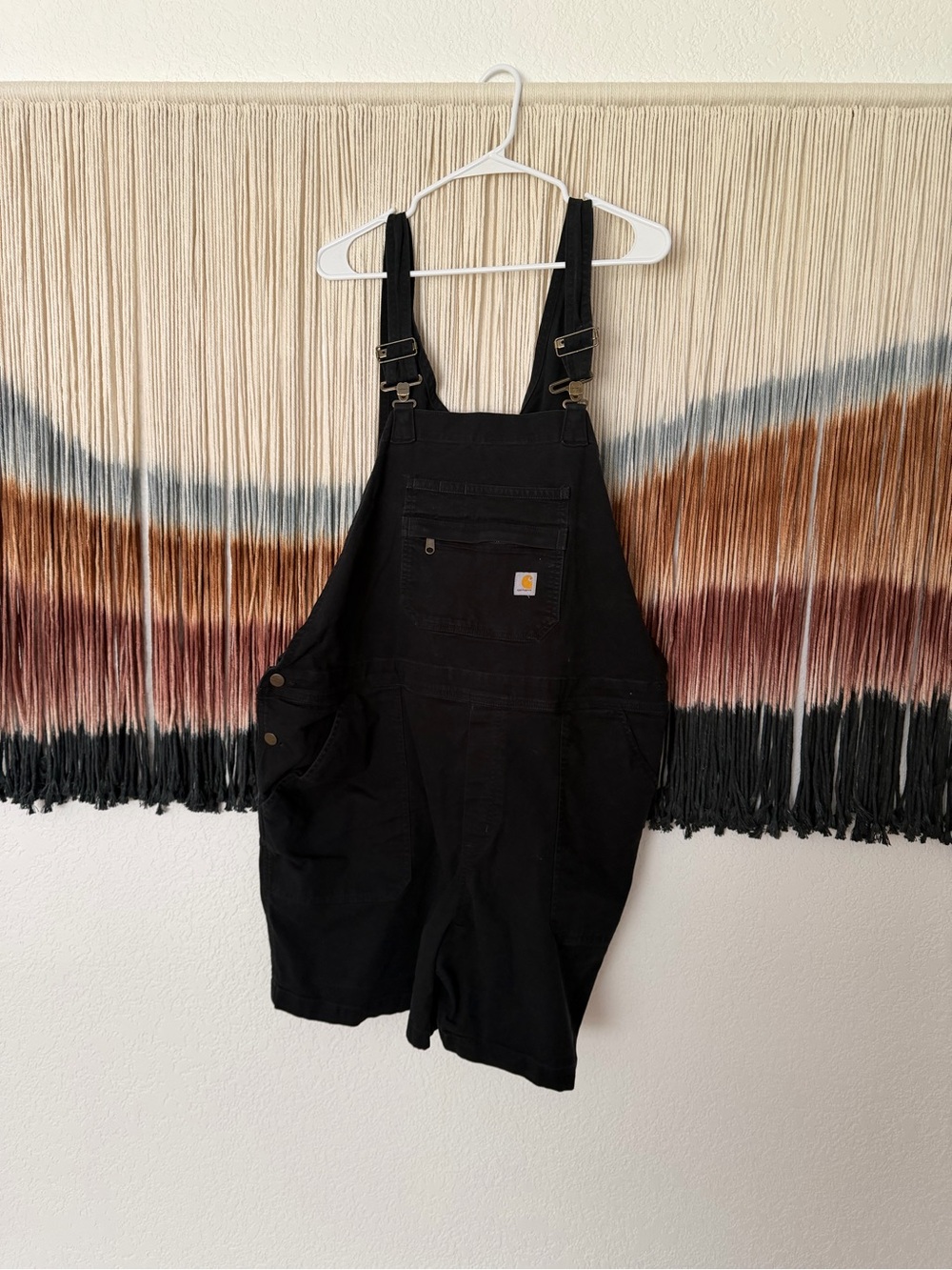 Carhartt Black Short Overalls - Classic Workwear Style